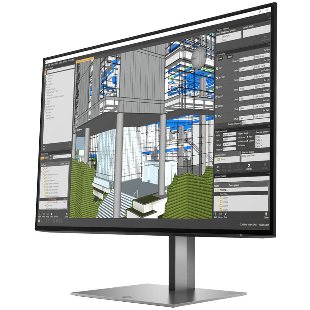 HP Z24n G3 23.8-inch WUXGA IPS Monitor (1C4Z5AA) — side view