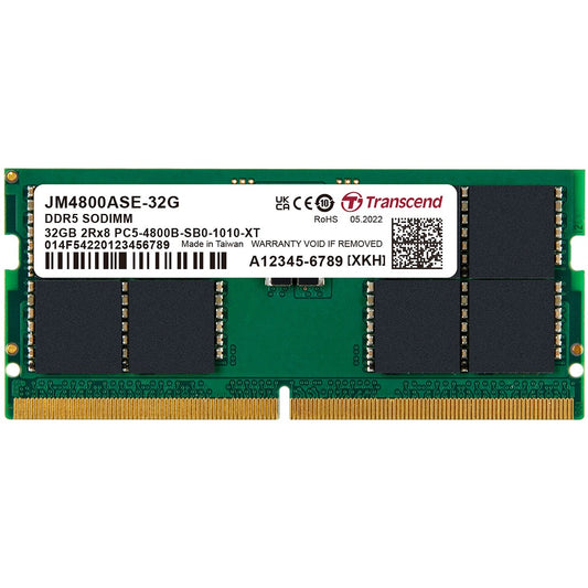Transcend 32GB DDR5 4800MHz Notebook Memory Module (JM4800ASE-32G) image 1