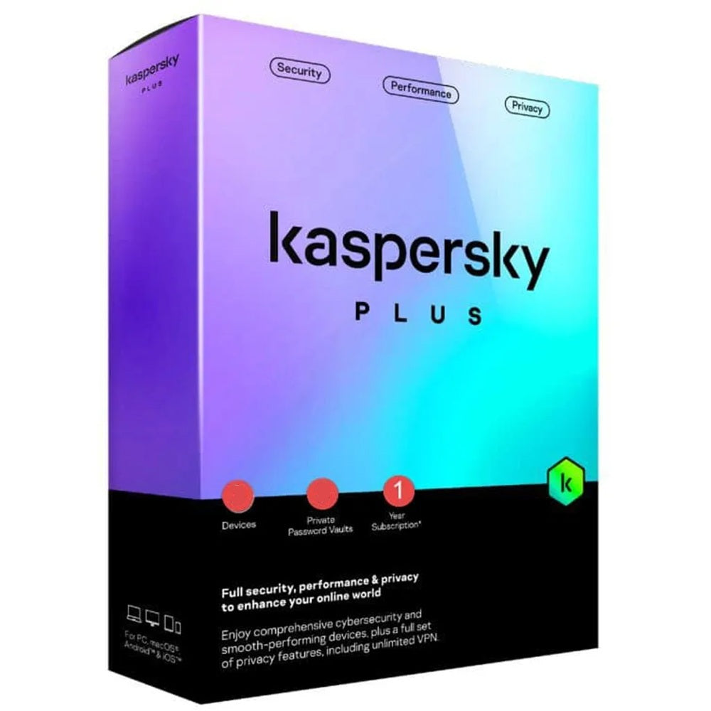 Kaspersky Plus Internet Security Annual Subscription – 5 Devices
