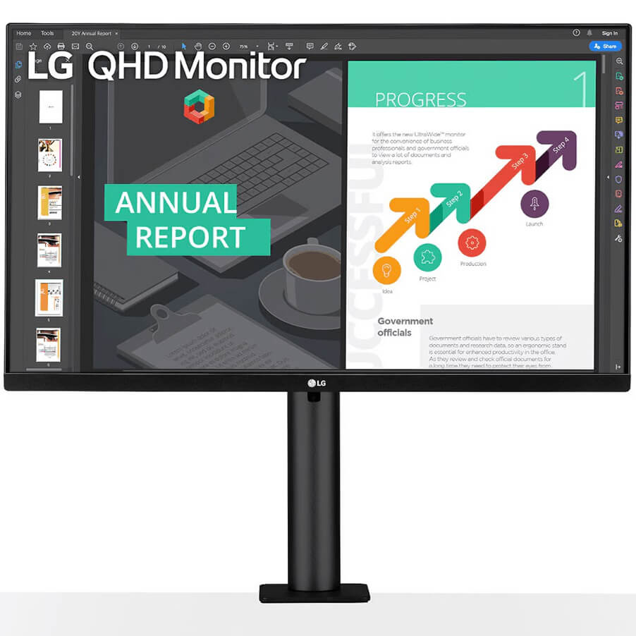 LG 27QN880 27″ QHD Ergo IPS USB Type-C Monitor (LGE27QN880) image 1