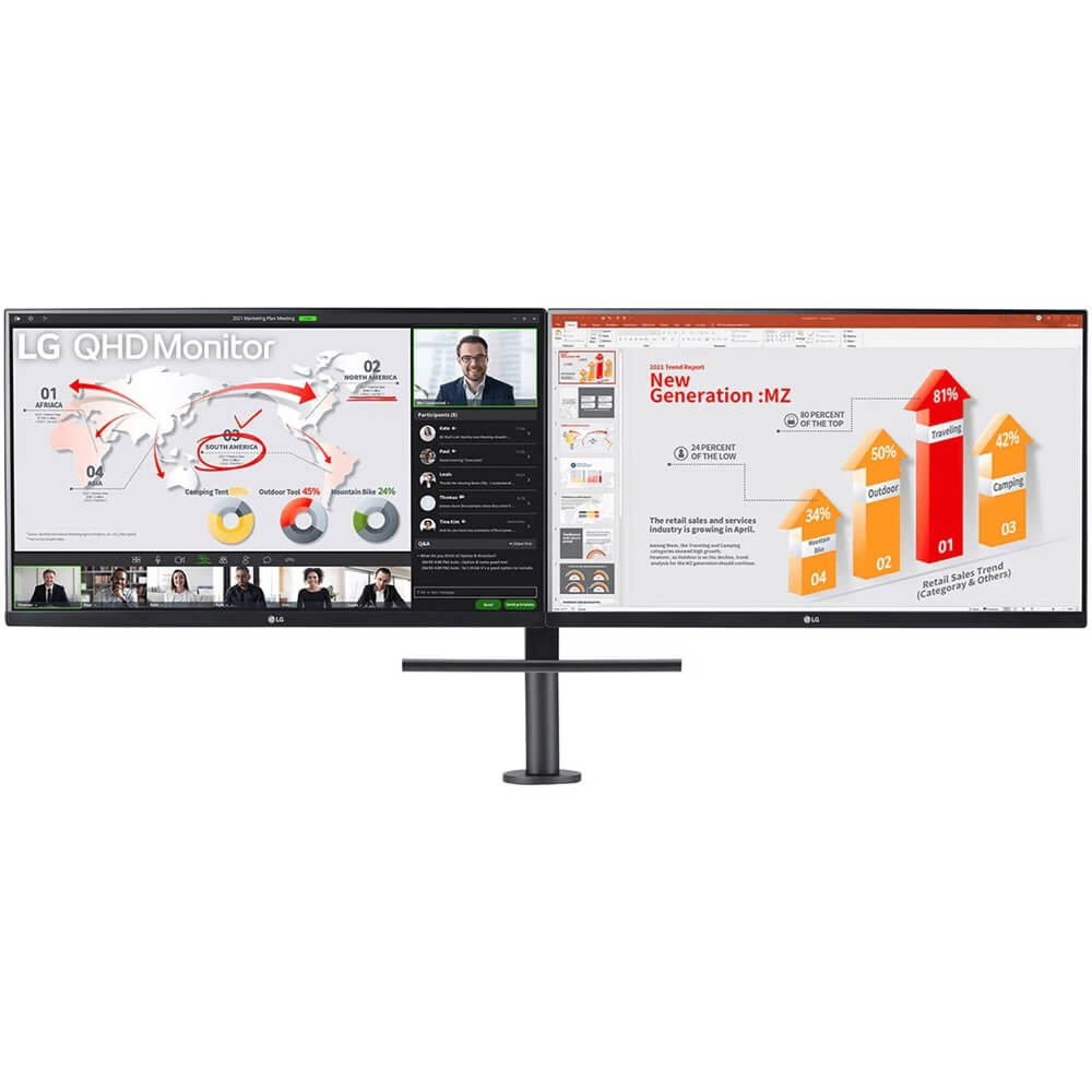 LG 27QP88D 27″ QHD Ergo Dual Monitor with USB Type-C (LG-27QP88D) image 1