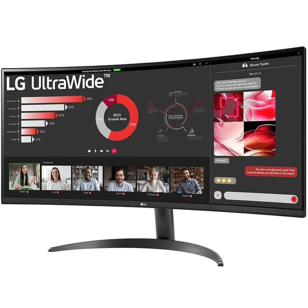 LG UltraWide 34WR50QC 34″ QHD Curved Monitor (LG-34WR50QC) image 3