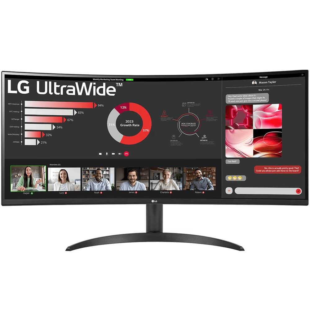 LG UltraWide 34WR650 34″ QHD Curved Monitor (LG-34WR650) image 1