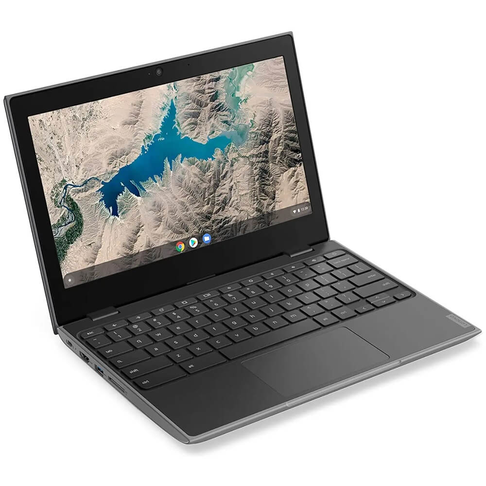 Lenovo 100e Chromebook 2nd Gen Notebook PC – Celeron N4020 / 11.6″ HD / 4GB RAM / 32GB eMMC / ChromeOS (81MA002ESN) — front v