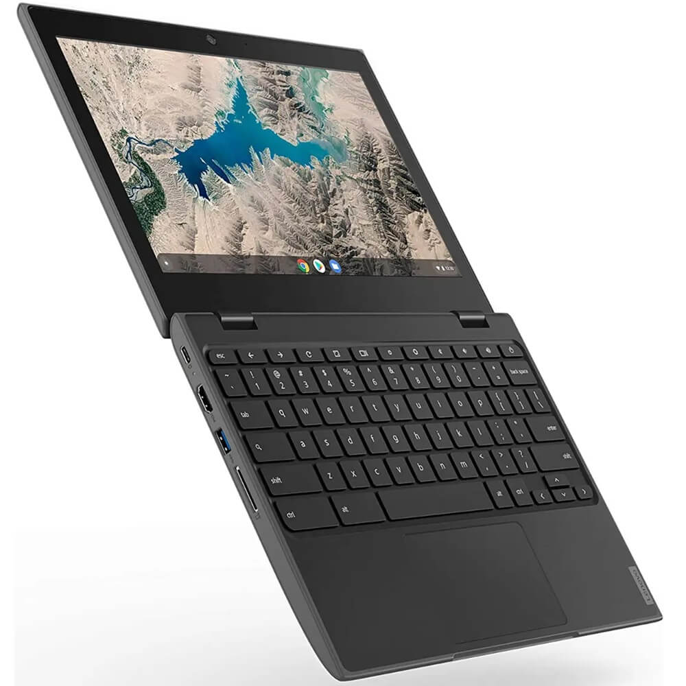 Lenovo 100e Chromebook 2nd Gen Notebook PC – Celeron N4020 / 11.6″ HD / 4GB RAM / 32GB eMMC / ChromeOS (81MA002ESN) — rear vi