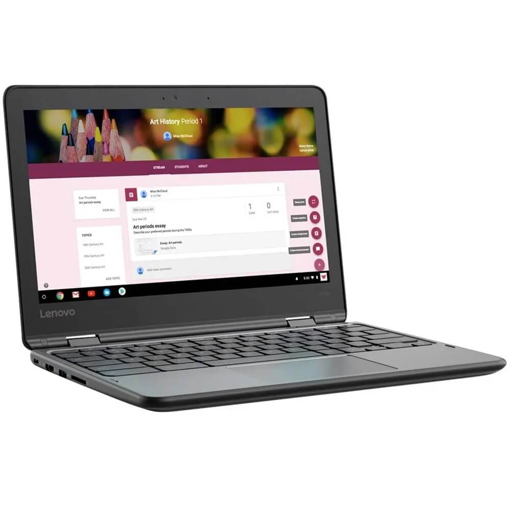 Lenovo 300e Chromebook 2nd Gen Notebook PC – Celeron N4120 / 11.6″ HD Touch / 8GB RAM / 64GB eMMC Drive / Chrome OS (81MB0069