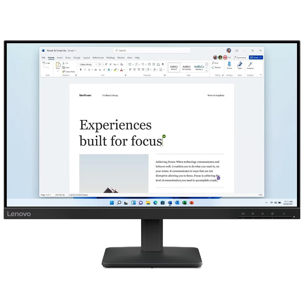 Lenovo L24-4e 23.8″ Full HD IPS Monitor (68C2KAC1SA)