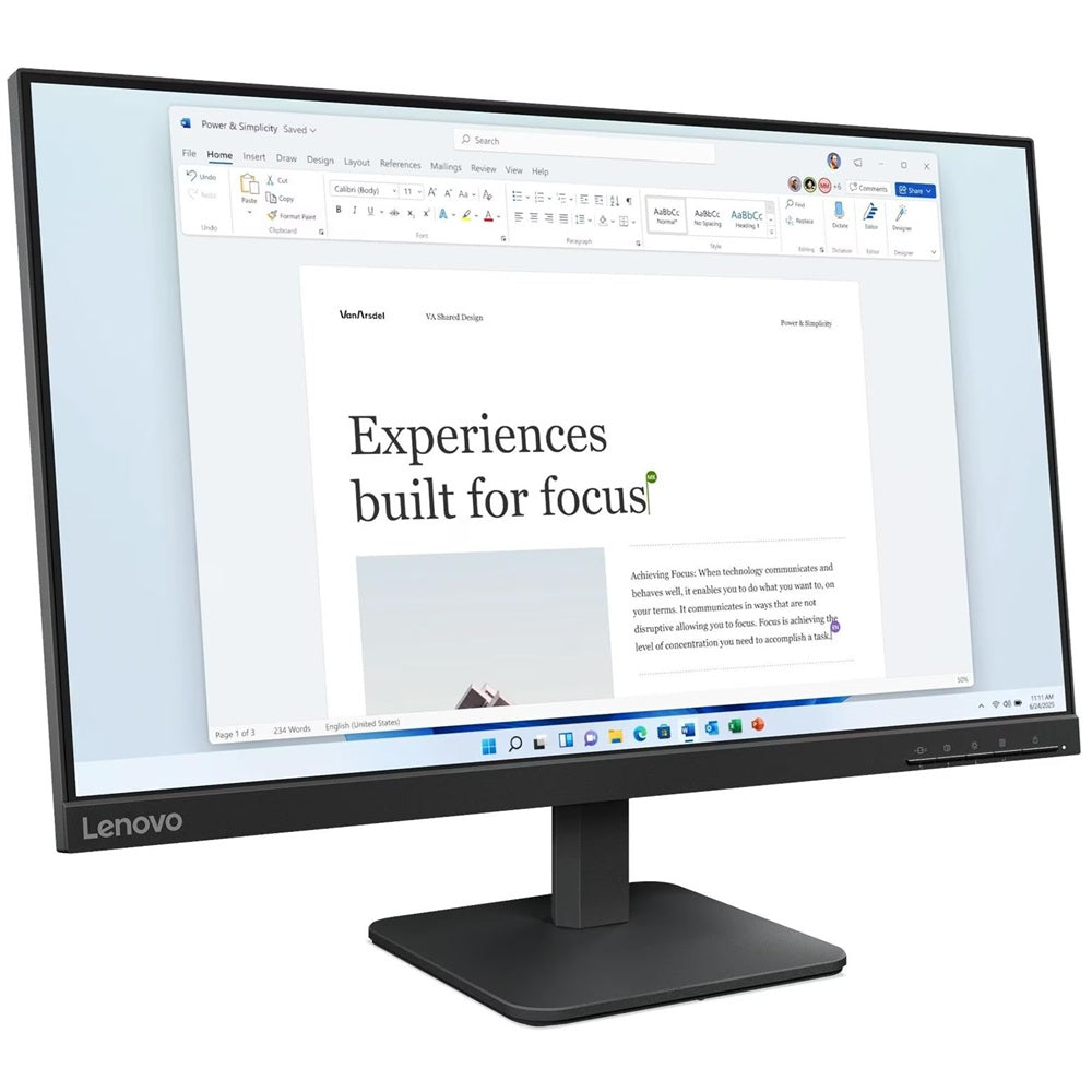 Lenovo L24-4e 23.8″ Full HD IPS Monitor (68C2KAC1SA) — front view