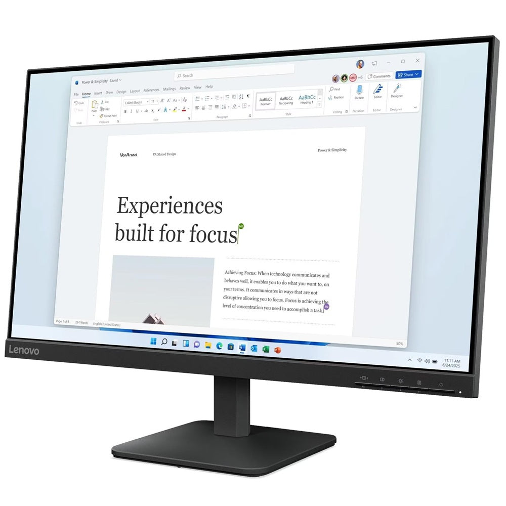 Lenovo L24-4e 23.8″ Full HD IPS Monitor (68C2KAC1SA) — side view