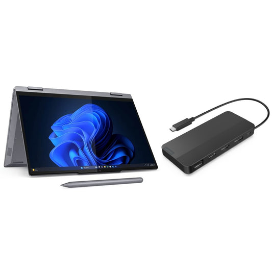 Lenovo ThinkBook 14 2-in-1 G5 IAU Notebook PC (21SQ001MZA) + Lenovo USB-C Dual Display Travel Dock (40B90100SA) image 1