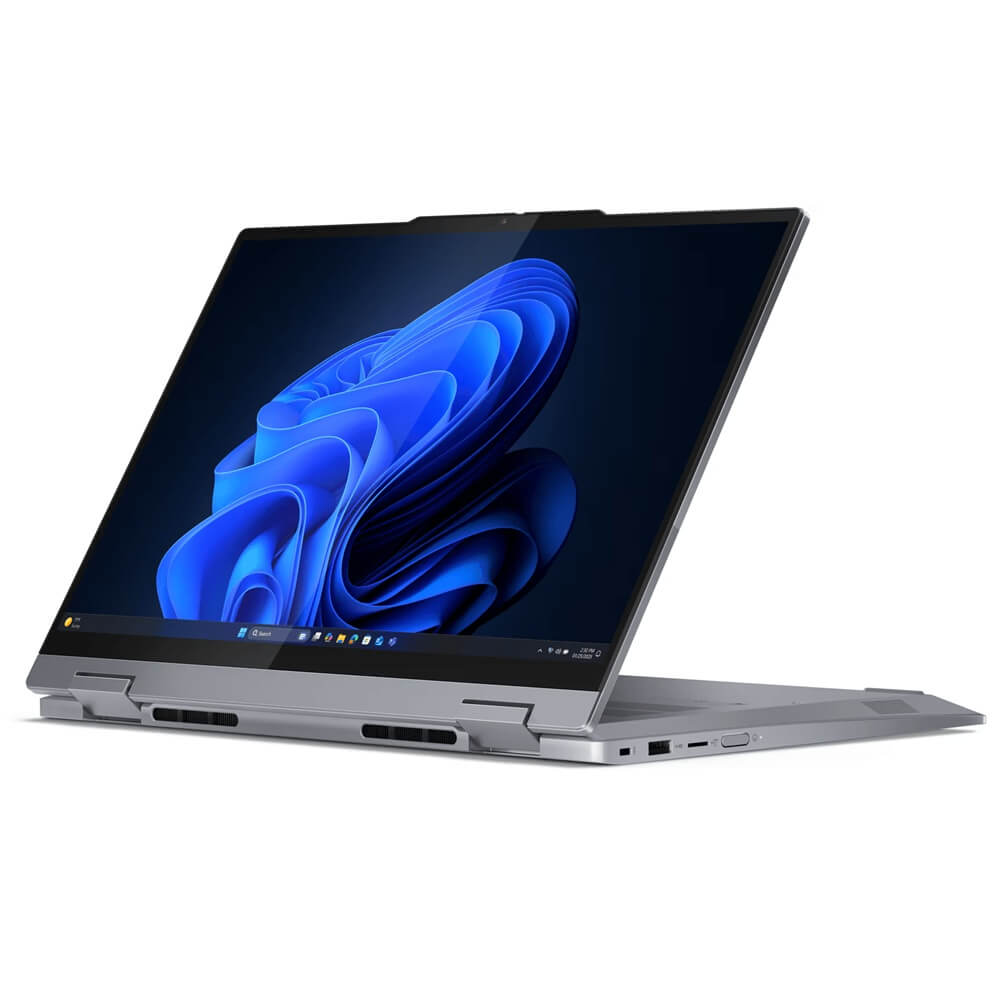 Lenovo ThinkBook 14 2-in-1 G5 IAU Notebook PC (21SQ001MZA) + Lenovo USB-C Dual Display Travel Dock (40B90100SA) — in use
