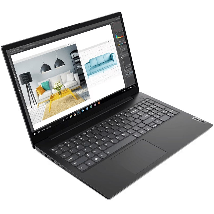 Lenovo V15 G2 IJL Notebook PC – Celeron N4500 / 15.6″ FHD / 8GB RAM / 256GB SSD / Win 11 Home / Black (82QY00P6SA) — front vi
