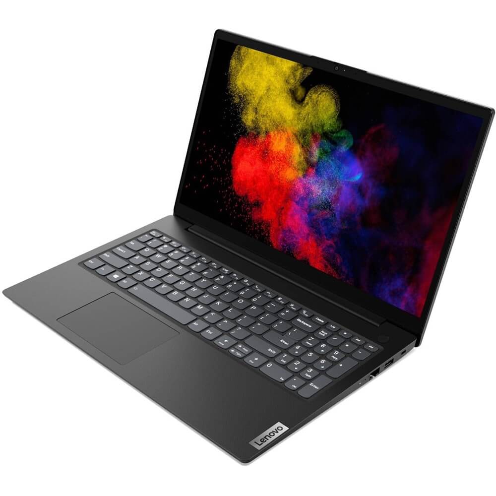 Lenovo V15 G2 ITL Notebook PC – Core i3-1115G4 / 15.6″ FHD / 4GB RAM / 1TB HDD / Win 11 Pro / Black (82KB00SGSA) — side view