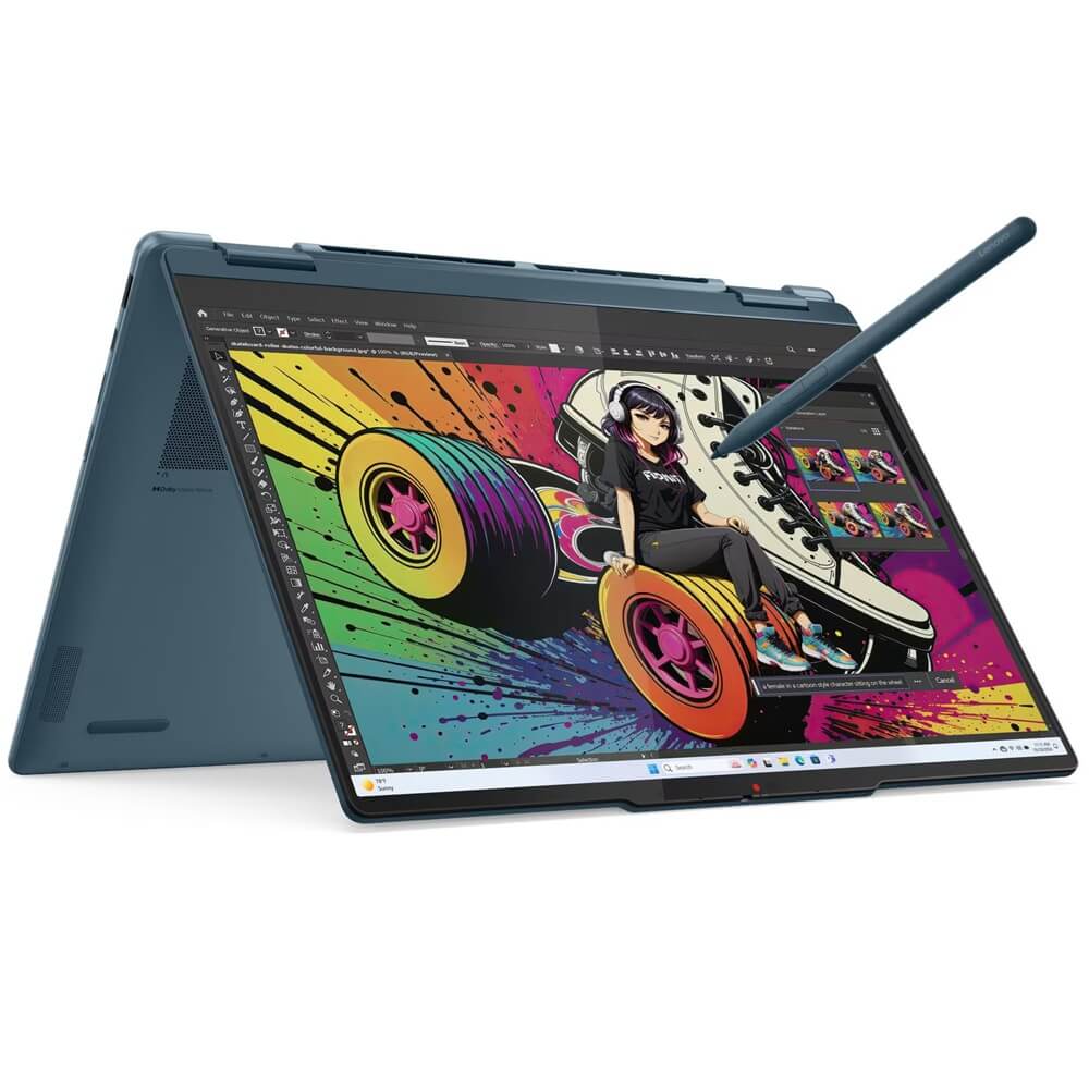 Lenovo Yoga 7 2-in-1 14AKP10 Notebook PC – Ryzen AI 7 350 / 14″ WQXGA+ Touch / 32GB RAM / 512GB SSD / Win 11 Home / Tidal Tea