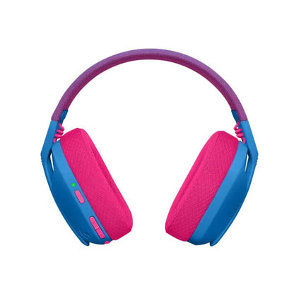 Logitech G435 LightSpeed Wireless Gaming Headset – Blue And Raspberry (981-001062) — rear view