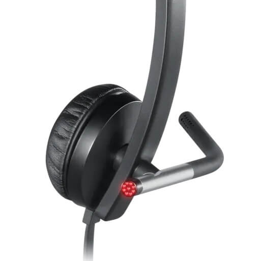 Logitech H650e USB Stereo Headset (981-000519) — rear view