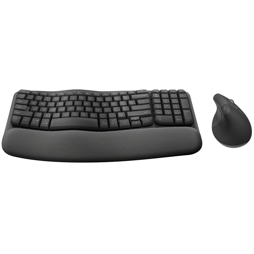Logitech Wave Keys and Lift Keyboard and Mouse Combo (920-013635) — side view