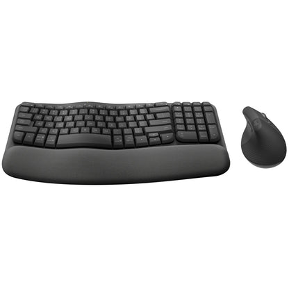 Logitech Wave Keys and Lift Keyboard and Mouse Combo (920-013635) — side view