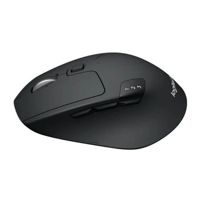 Logitech M720 Triathlon Wireless Mouse – Black (910-006036) — front view