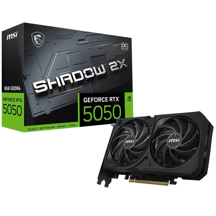 MSI GeForce RTX 5050 8GB SHADOW 2X OC Graphics Card (G5050-8S2C) image 1