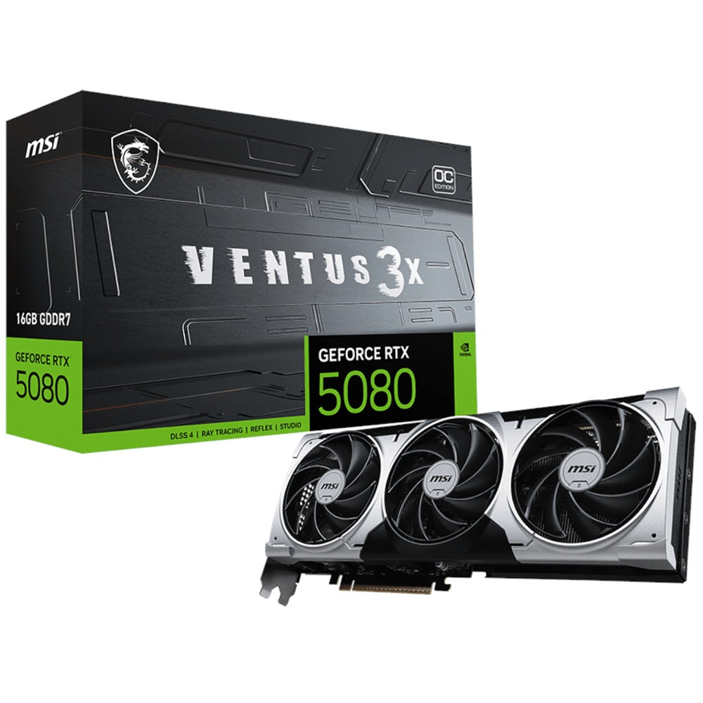 MSI GeForce RTX 5080 16GB VENTUS 3X OC PLUS Graphics Card (G5080-16V3CP) image 1