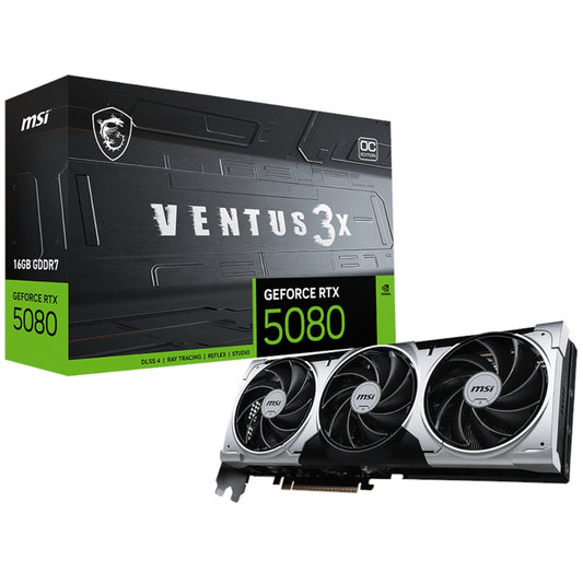 MSI GeForce RTX 5080 16GB VENTUS 3X OC PLUS Graphics Card (G5080-16V3CP) image 1