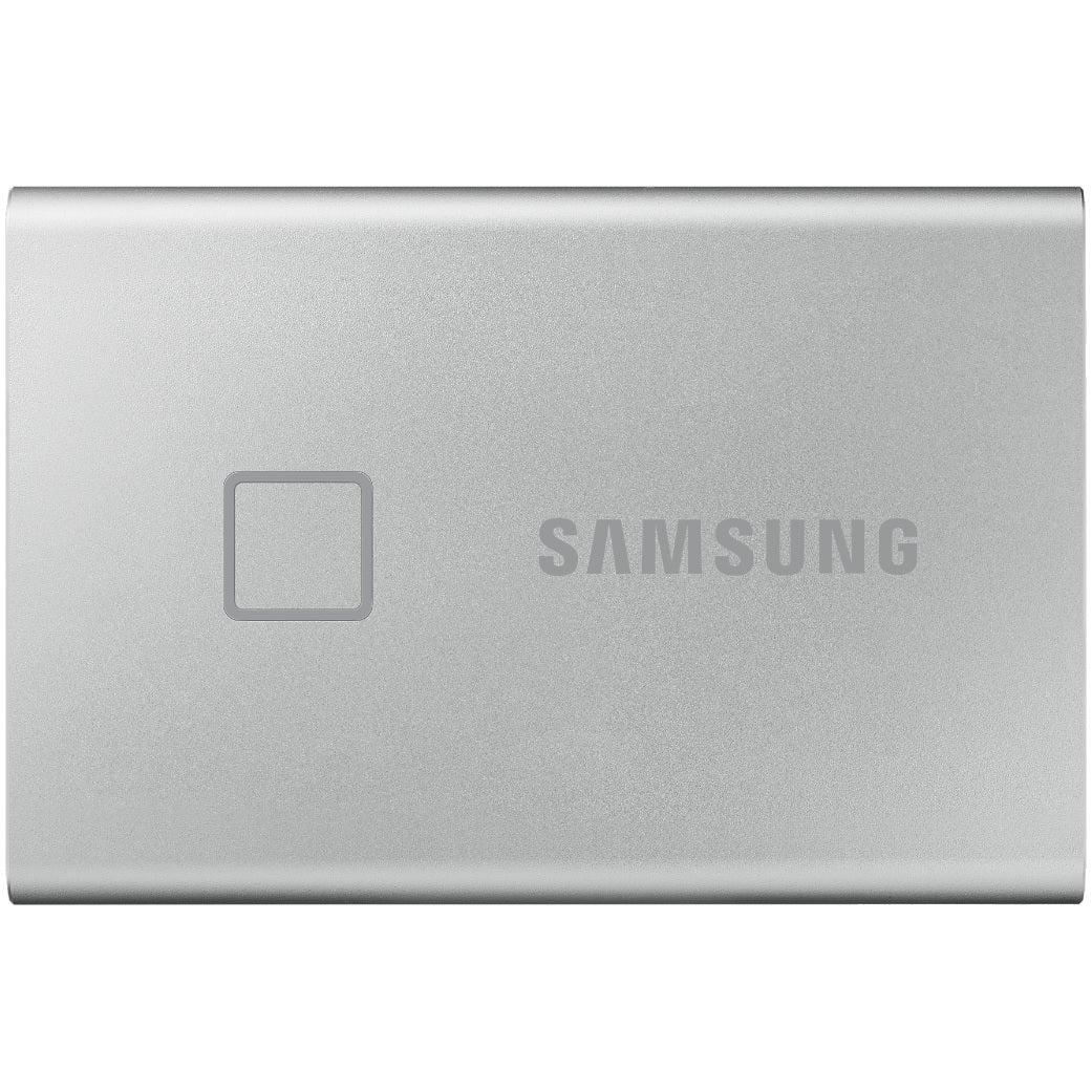 Samsung Portable SSD T7 Touch 500GB – Silver (MU-PC500S/WW) image 1