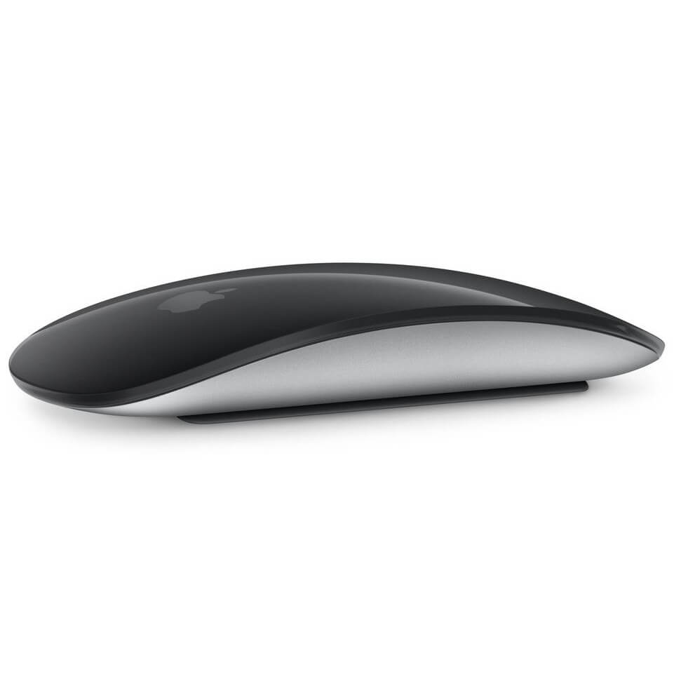 Apple Magic Mouse (USB‑C) with Multi-Touch Surface – Black (MXK63Z/A) — front view