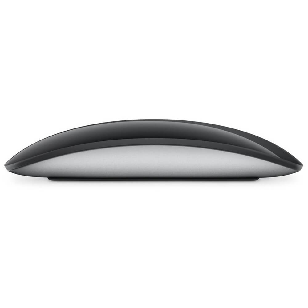 Apple Magic Mouse (USB‑C) with Multi-Touch Surface – Black (MXK63Z/A) — side view