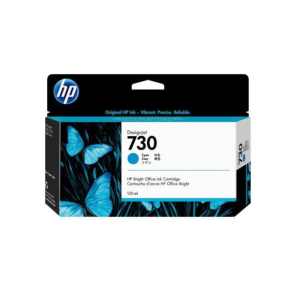 HP 730 130-ml Cyan DesignJet Ink Cartridge (P2V62A) image 1