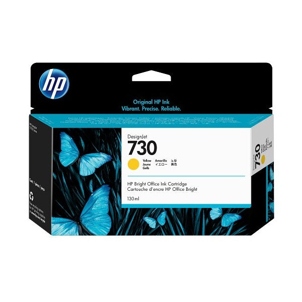 HP 730 130-ml Yellow DesignJet Ink Cartridge (P2V64A) image 1