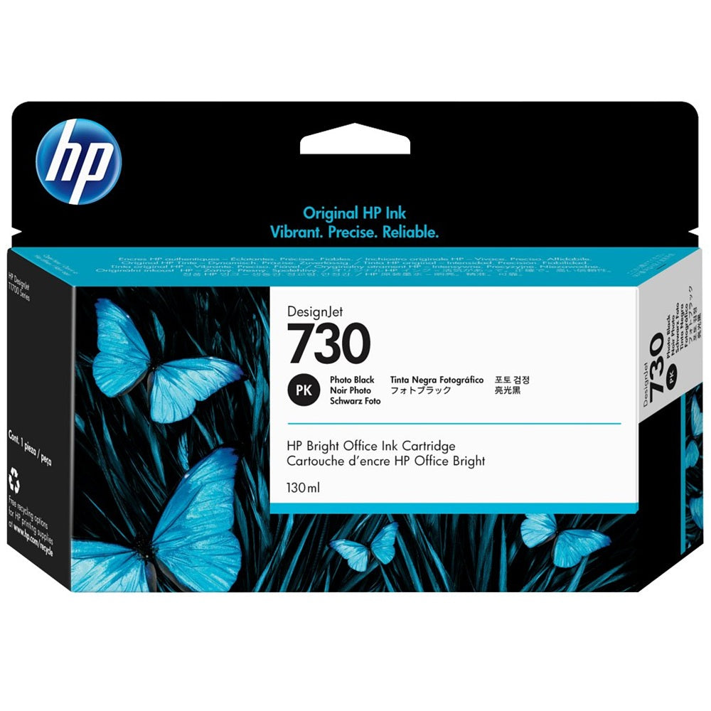 HP 730 130-ml Photo Black DesignJet Ink Cartridge (P2V67A) image 1