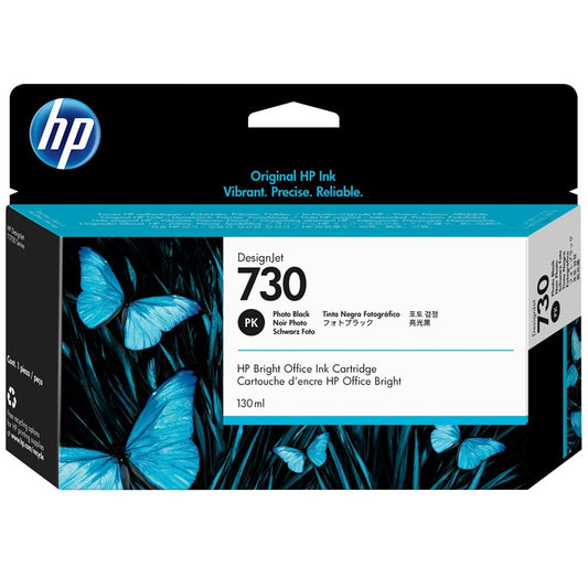 HP 730 130-ml Photo Black DesignJet Ink Cartridge (P2V67A) image 1