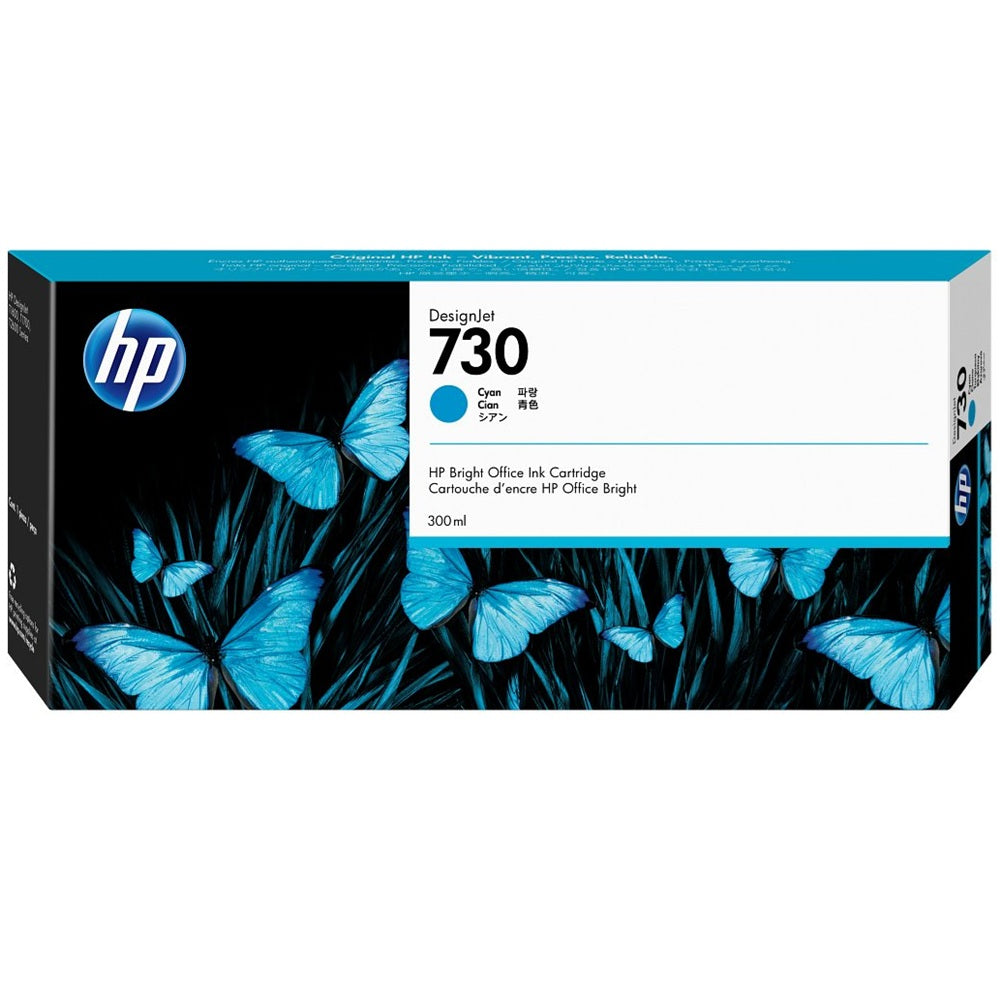 HP 730 300-ml Cyan DesignJet Ink Cartridge (P2V68A) image 1