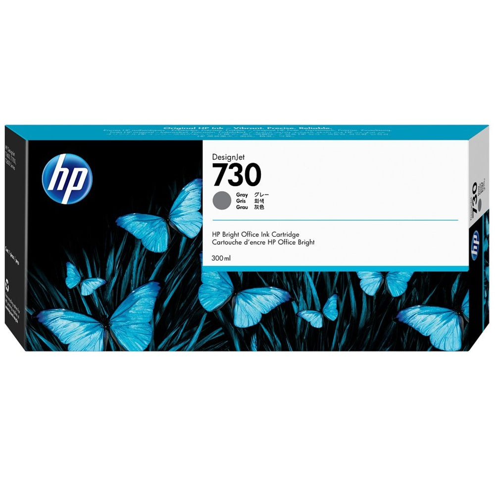 HP 730 300-ml Gray DesignJet Ink Cartridge (P2V72A) image 1