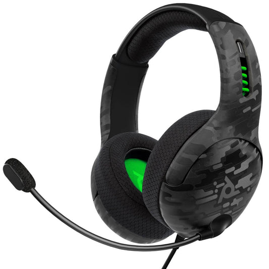 PDP LVL50 Wired Headset for Xbox Series X|S & PC – Black Camo image 1