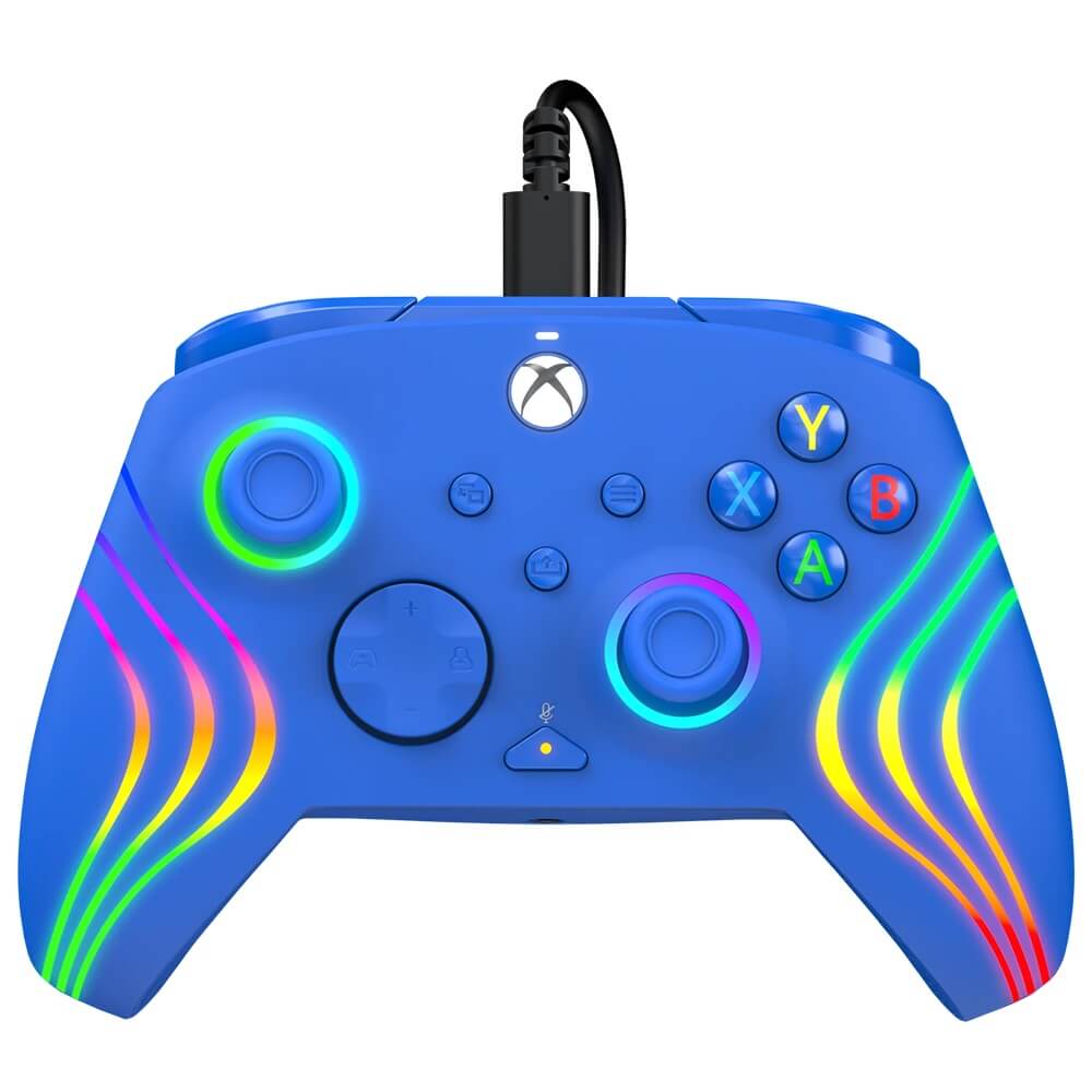PDP Afterglow Wave Wired Controller for Xbox Series X|S & PC – Blue image 1