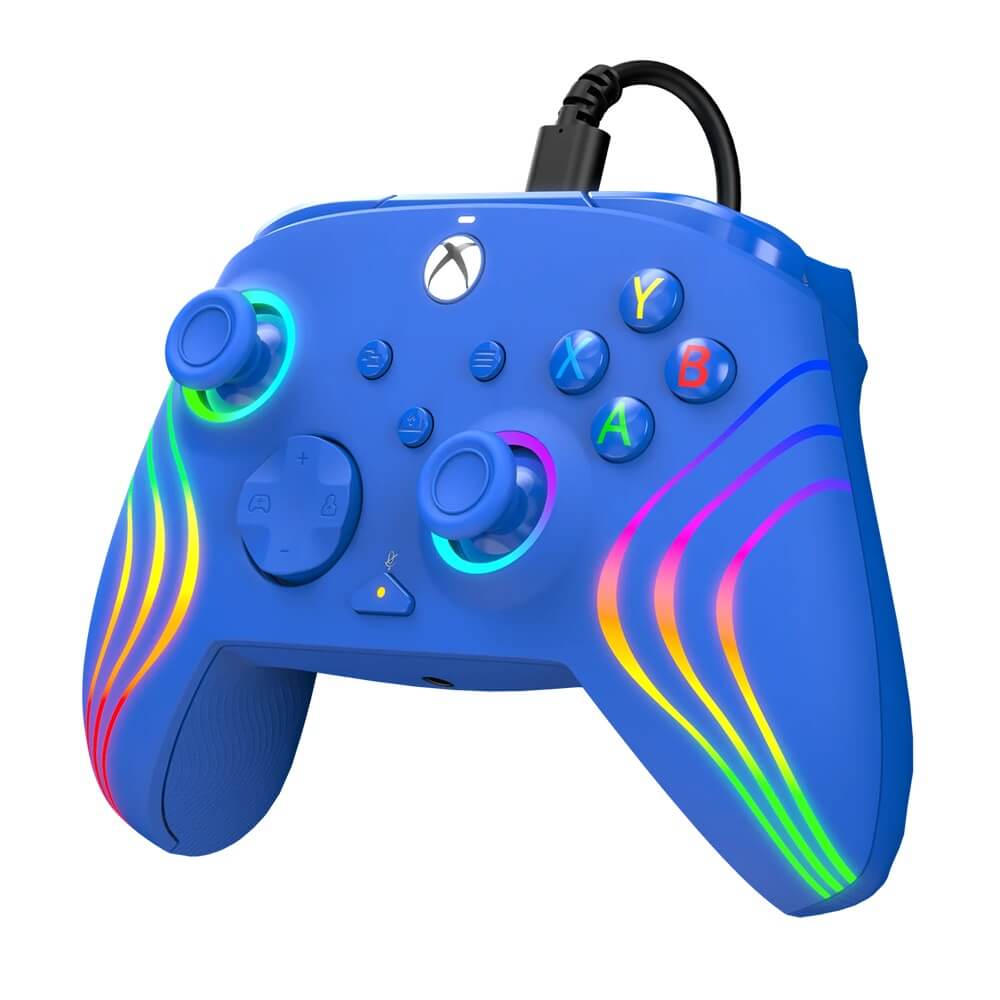 PDP Afterglow Wave Wired Controller for Xbox Series X|S & PC – Blue image 3