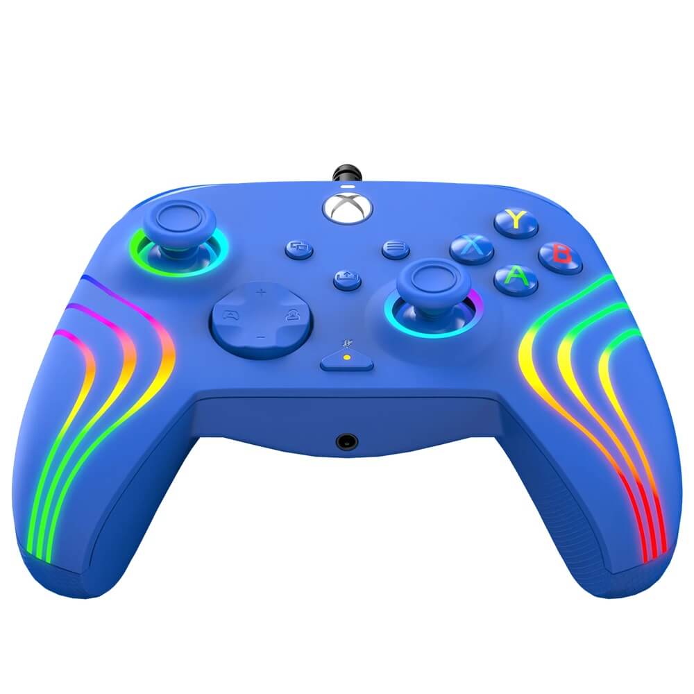 PDP Afterglow Wave Wired Controller for Xbox Series X|S & PC – Blue image 4