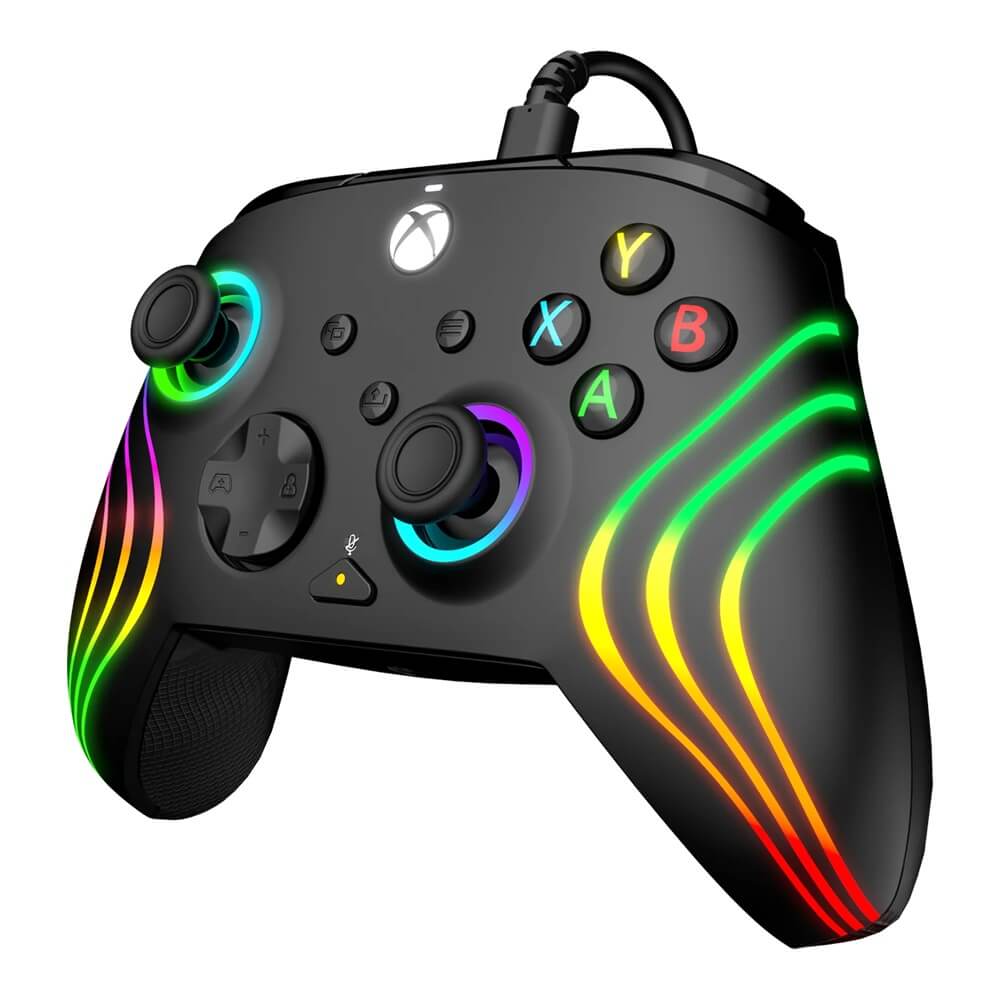 PDP Afterglow Wave Wired Controller for Xbox Series X|S & PC – Black image 3