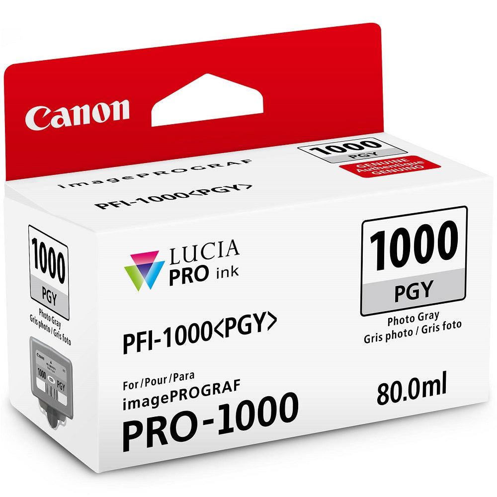 Canon Lucia PFI-1000 Photo Grey Ink Cartridge image 1