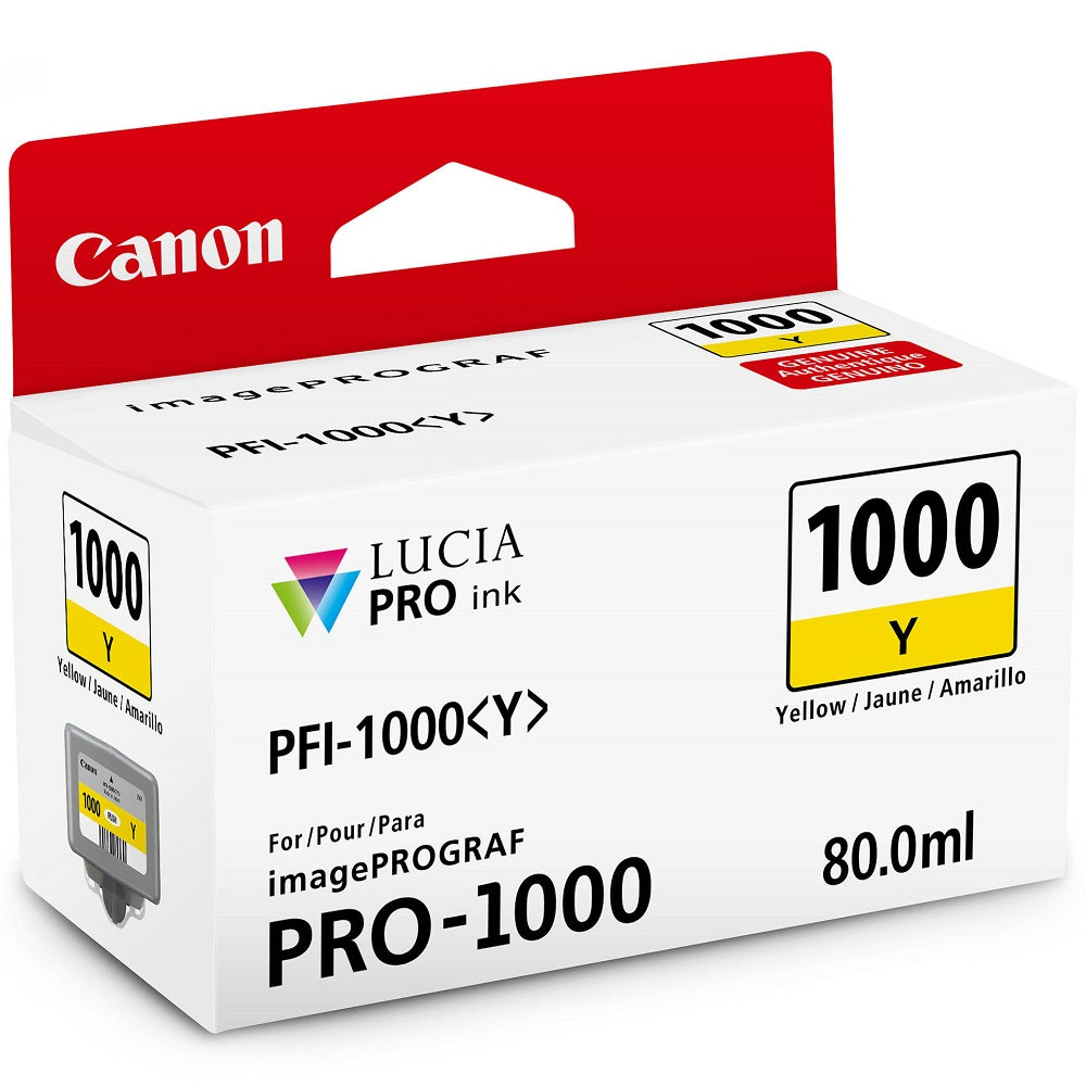 Canon Lucia PFI-1000 Yellow Ink Cartridge image 1