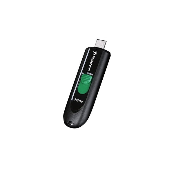 Transcend JetFlash 790C 128GB USB Type C Green Flash Drive (TS128GJF790C) — side view