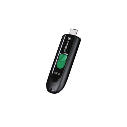 Transcend JetFlash 790C 128GB USB Type C Green Flash Drive (TS128GJF790C) — side view