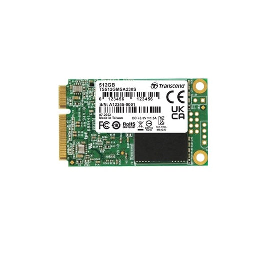 Transcend MSA230 512GB mSATA Solid State Drive (TS512GMSA230S) image 1