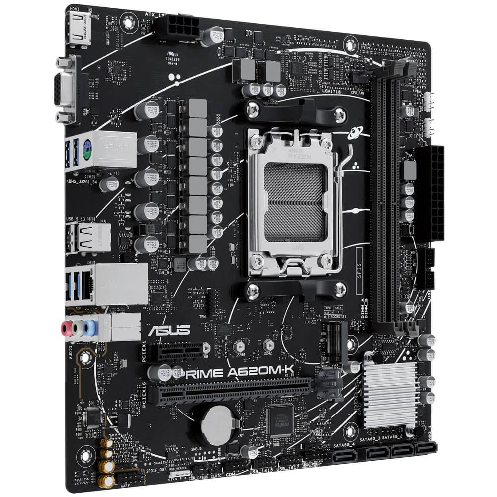 ASUS PRIME A620M-K AM5 micro-ATX Motherboard (90MB1F40-M0EAY0) image 2
