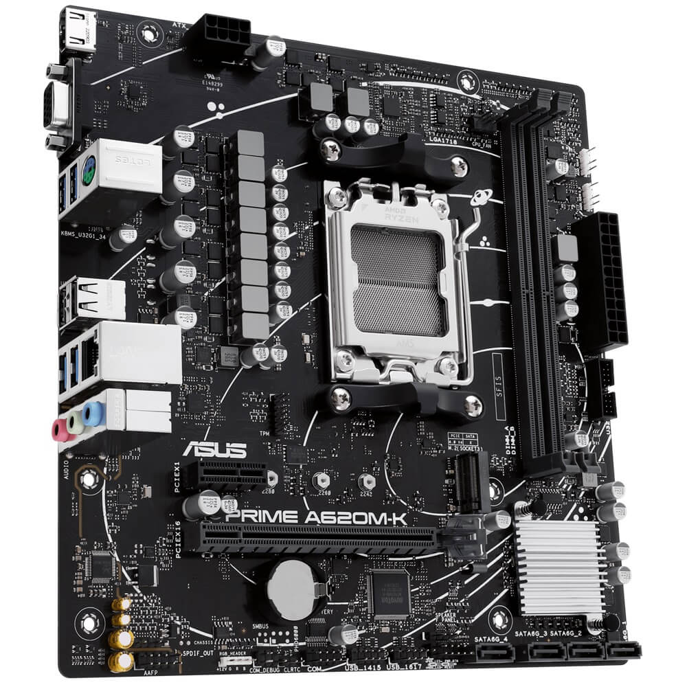 ASUS PRIME A620M-K AM5 micro-ATX Motherboard (90MB1F40-M0EAY0) image 3