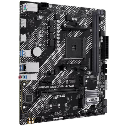 ASUS PRIME B550M-K ARGB AM4 Micro ATX Motherboard (90MB1GC0-M0EAY0) — side view