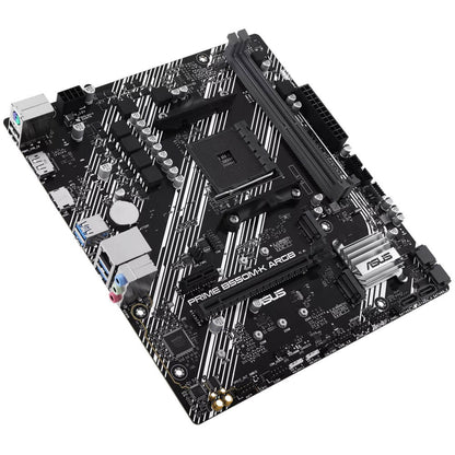ASUS PRIME B550M-K ARGB AM4 Micro ATX Motherboard (90MB1GC0-M0EAY0) — rear view