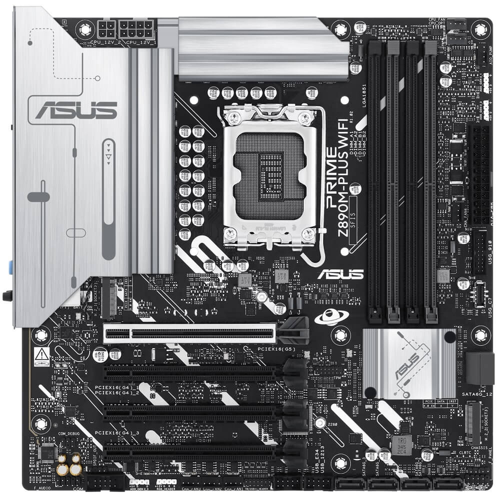 ASUS PRIME Z890M-PLUS WIFI LGA1851 mATX Motherboard (90MB1J80-M0EAY0) image 2